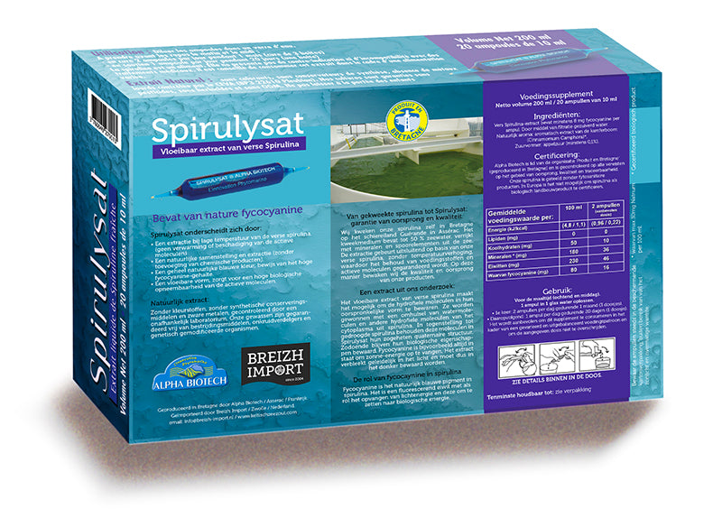 Spirulysat Vloeibaar Extract: De Zuiverste Vorm van Spirulina Rijk aan Fycocyanine - Keltisch Zout Supplement